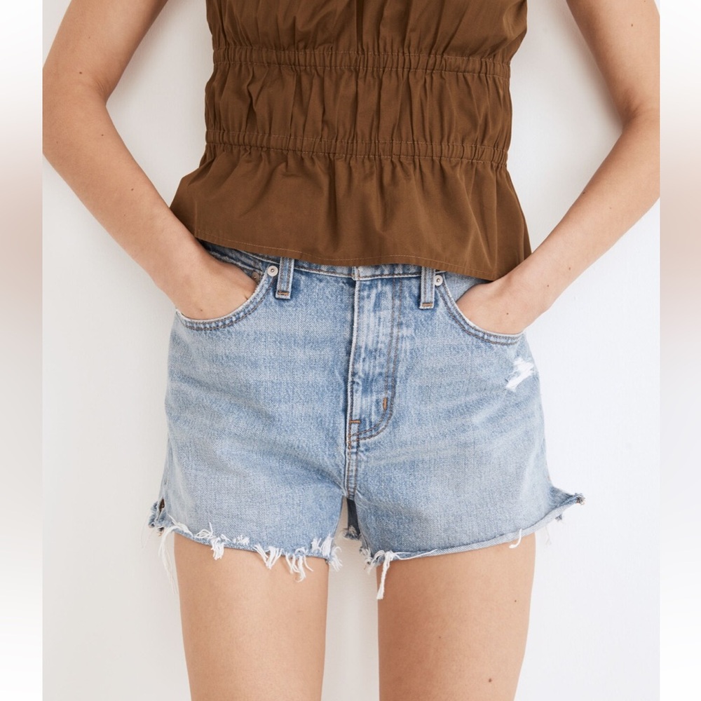 Madewell Relaxed Denim Side Slit Shorts